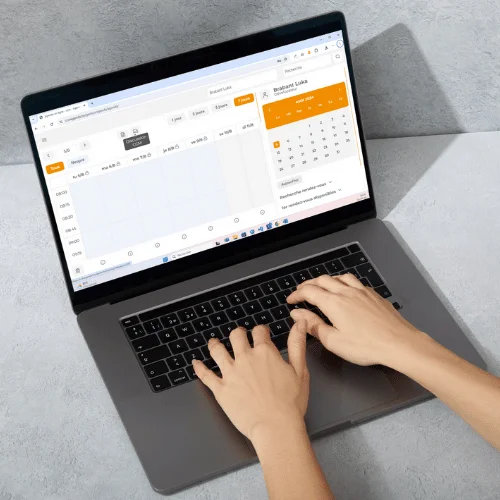 Agenda en ligne sur ordinateur