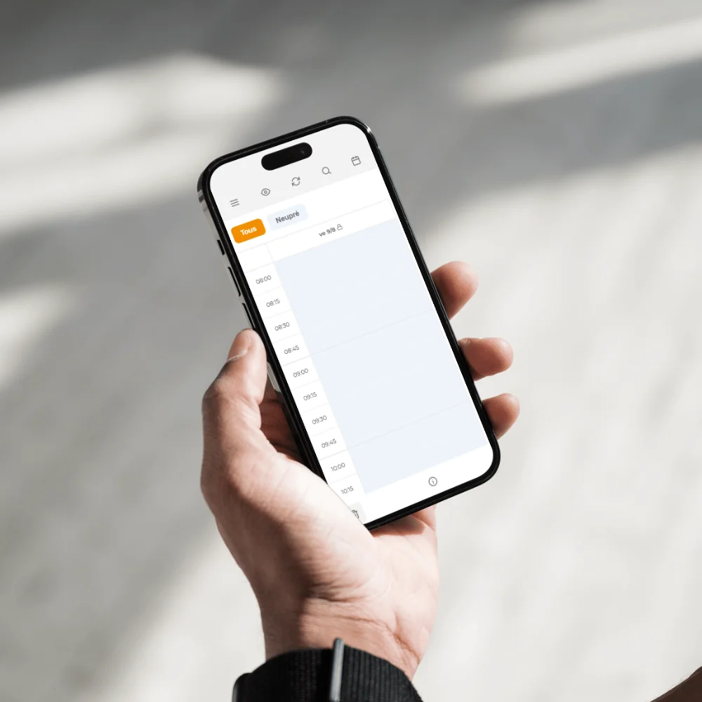 Agenda en ligne sur téléphone